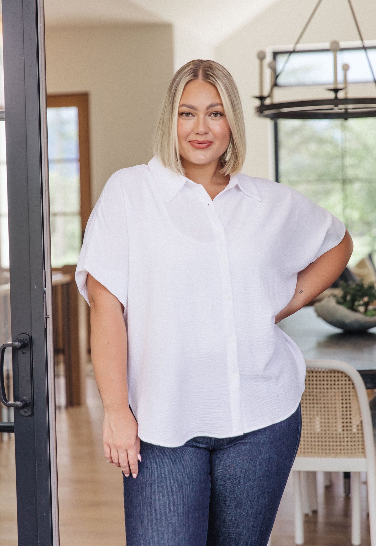 Hazel Blues® | Sweet Simplicity Button Down Blouse