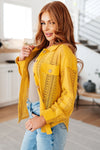 Hazel Blues® |  Sweeter Than Nectar Lace Button Down in Honey