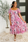 Hazel Blues® |  Sweetheart Club Square Neck Floral Dress