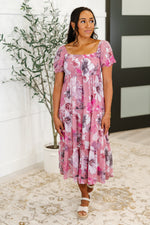 Hazel Blues® |  Sweetheart Club Square Neck Floral Dress