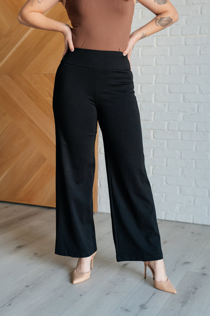 Hazel Blues® |  Magic Wide Leg Pants in Black