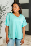 Hazel Blues® |  Take It Easy Slouchy Tee in Mint