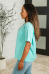 Hazel Blues® |  Take It Easy Slouchy Tee in Mint