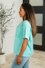 Hazel Blues® |  Take It Easy Slouchy Tee in Mint