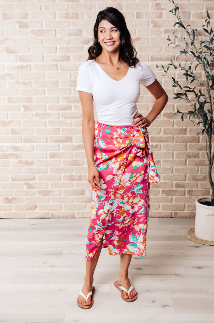 Hazel Blues® |  Take Me Outside Wrap Around Skirt in Magenta