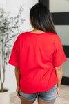 Hazel Blues® |  Take It Easy Slouchy Tee in Red