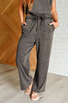 Hazel Blues® |  Taking It Easy Tank and Pants Set in Black