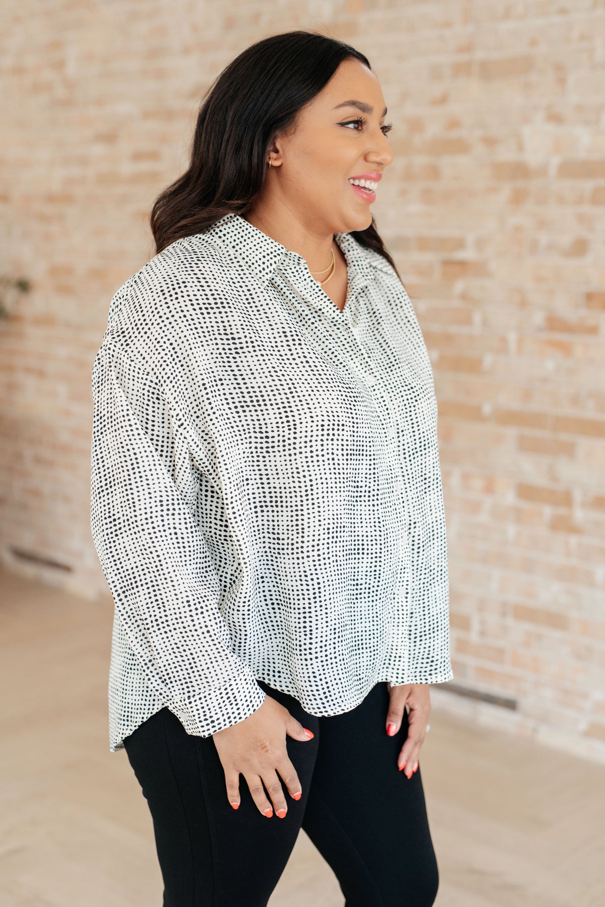 Hazel Blues® |  Terms of Endearment Dolman Sleeve Button Up