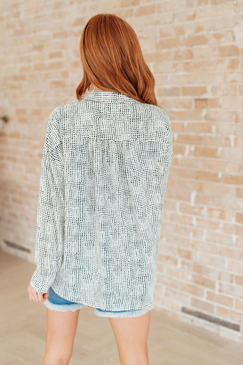 Hazel Blues® |  Terms of Endearment Dolman Sleeve Button Up
