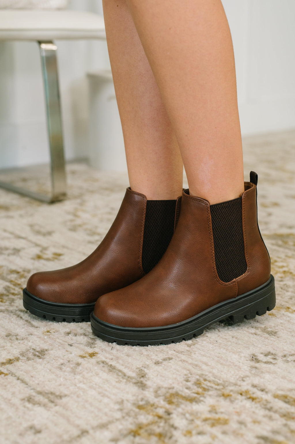 Hazel Blues® |  That's Just What They'll Do Paden Chelsea Boots in Brown