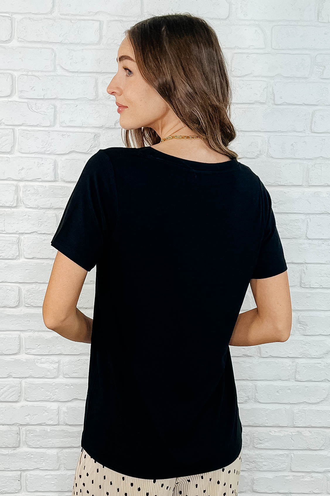 Hazel Blues® |  The Every Outfit Basic V-Neck Top in Black