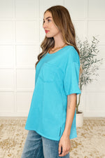 Hazel Blues® |  The Go-To Tee in Aqua Glow