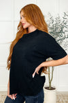 Hazel Blues® |  The Layback Relaxed Basic Tee in Black