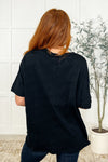 Hazel Blues® |  The Layback Relaxed Basic Tee in Black
