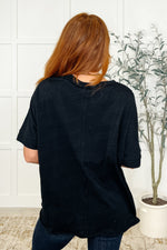Hazel Blues® |  The Layback Relaxed Basic Tee in Black