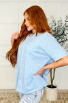 Hazel Blues® |  The Layback Relaxed Basic Tee in Light Blue
