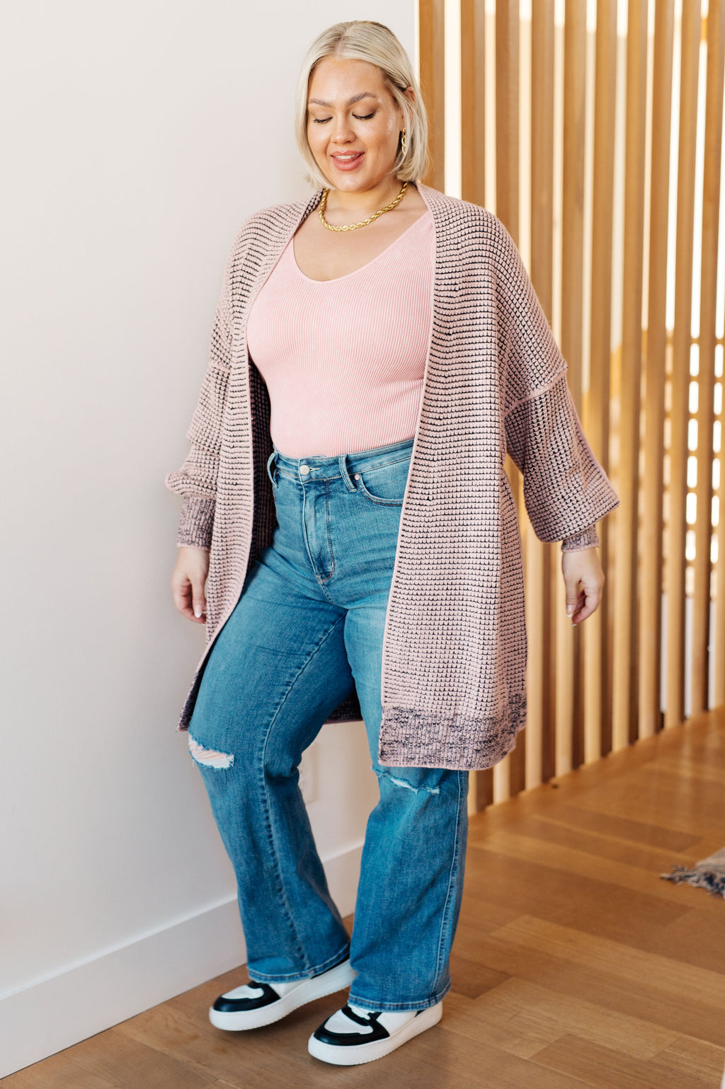 Hazel Blues® |  The Way It Was Cardigan in Mauve