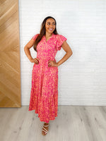 Hazel Blues® |  The Way You Move Flutter Sleeve Dress in Fuchsia
