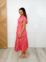 Hazel Blues® |  The Way You Move Flutter Sleeve Dress in Fuchsia
