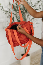 Hazel Blues® |  There She Goes Bag in Tomato