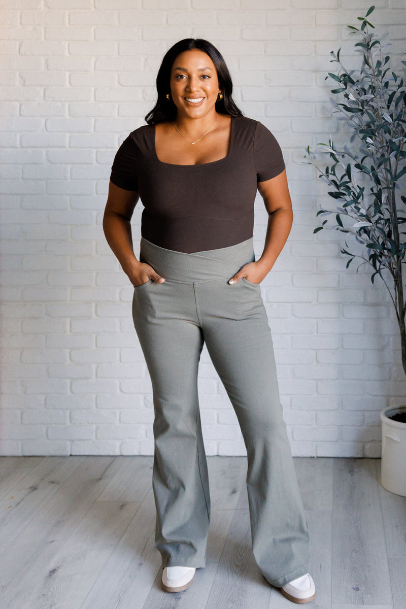 Hazel Blues® |  They're Not Like Us Square Neck Bodysuit in Espresso
