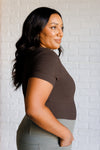 Hazel Blues® |  They're Not Like Us Square Neck Bodysuit in Espresso