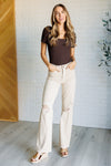 Hazel Blues® |  They're Not Like Us Square Neck Bodysuit in Espresso