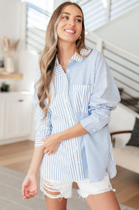 Hazel Blues® |  This or That Striped Button Down