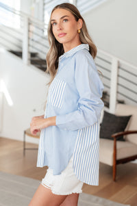 Hazel Blues® |  This or That Striped Button Down