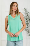 Hazel Blues® |  Thread Lightly Ribbed Knit Tank in Tiffany Blue