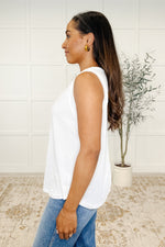 Hazel Blues® |  Thread Theory Round Neck Tank in Ivory