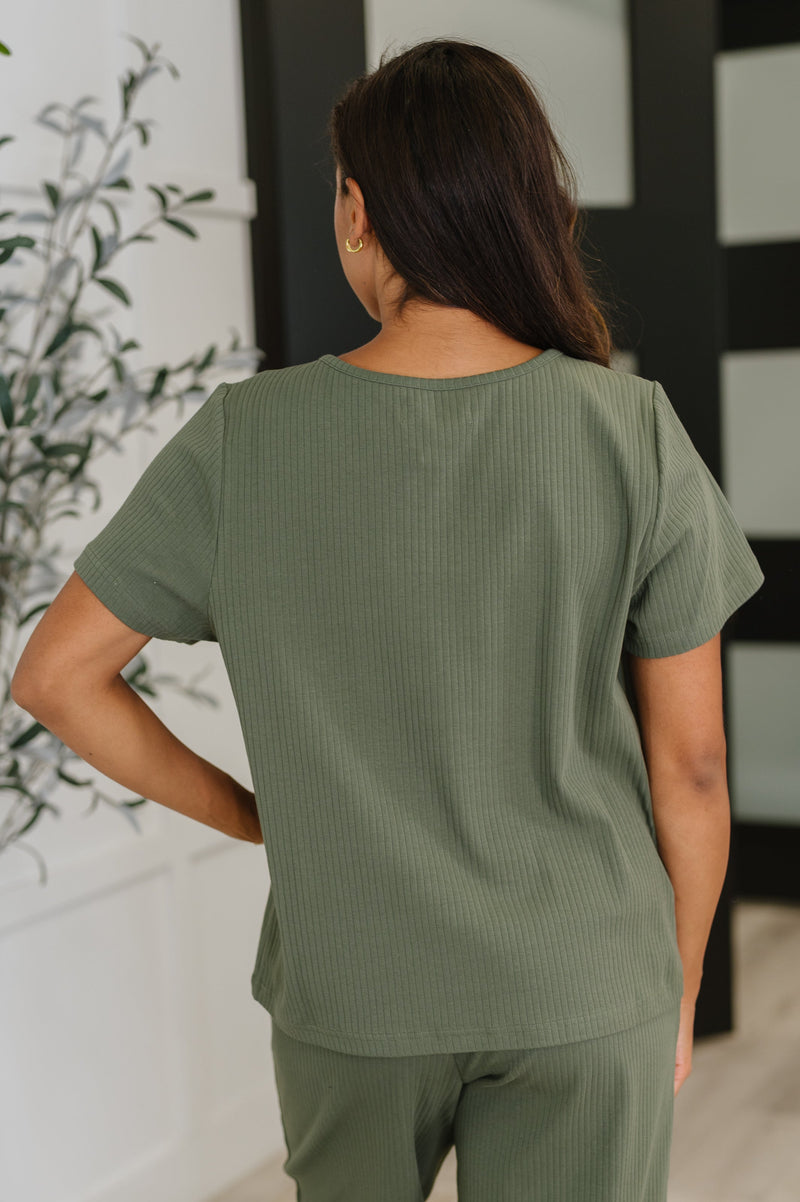 Hazel Blues® |  Thyme Boxy Tee in Dusty Pine