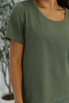 Hazel Blues® |  Thyme Boxy Tee in Dusty Pine