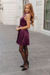 Hazel Blues® |  Tied In A Bow Velvet Dress