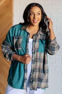 Hazel Blues® |  Tied for Time Thermal Plaid Button Up