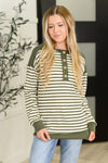 Hazel Blues® |  Timeless Lines Contrast Henley Top