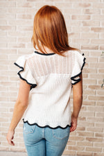 Hazel Blues® |  Too Sweet Flutter Sleeve Knit Top