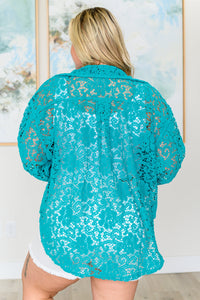 Hazel Blues® |  Topped with Lace Button Down