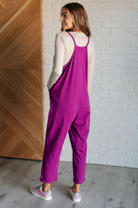 Hazel Blues® |  Totally Me Spaghetti Strap Jumpsuit in Light Plum