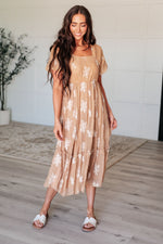 Hazel Blues® |  Trusting My Intuition Balloon Sleeve Dress in Camel