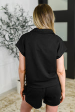 Hazel Blues® |  Twenty Four Karat Half Zip Top and Shorts Set