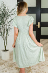 Hazel Blues® |  Twirl Me Softly Flutter Sleeve Dress in Sage