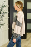 Hazel Blues® |  Two-Tone Take Drop Shoulder Top