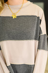 Hazel Blues® |  Two-Tone Take Drop Shoulder Top