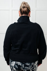 Hazel Blues® |  Under Her Spell Half Zip Pullover in Black