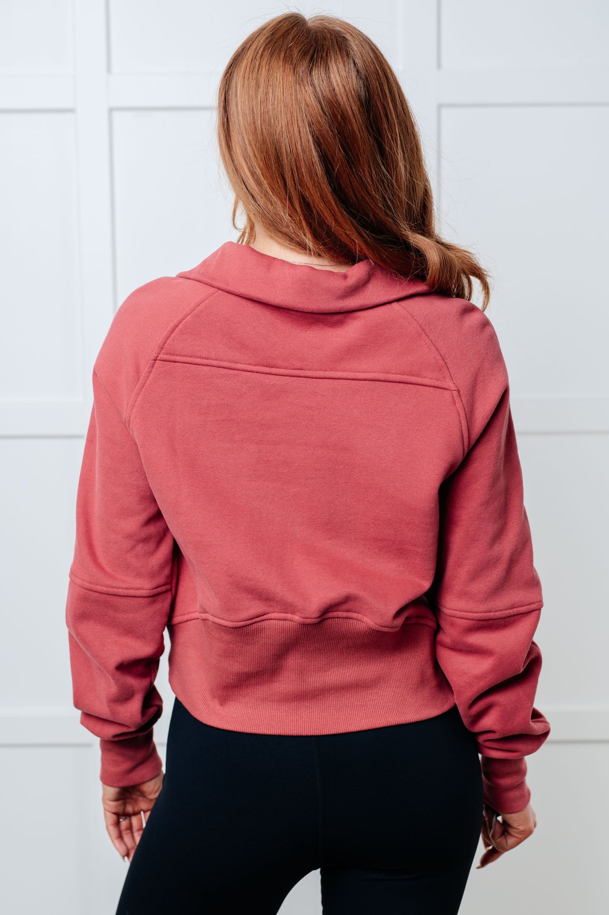 Hazel Blues® |  Under Her Spell Half Zip Pullover in Mauve