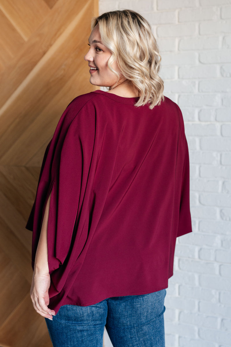 Hazel Blues® |  Universal Philosophy Blouse in Wine