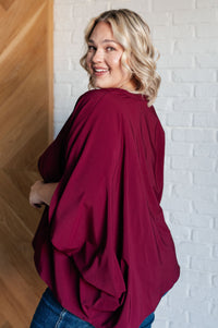 Hazel Blues® |  Universal Philosophy Blouse in Wine