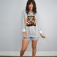 Hazel Blues® |  Orange & Black Tigers Graphic Sweatshirt