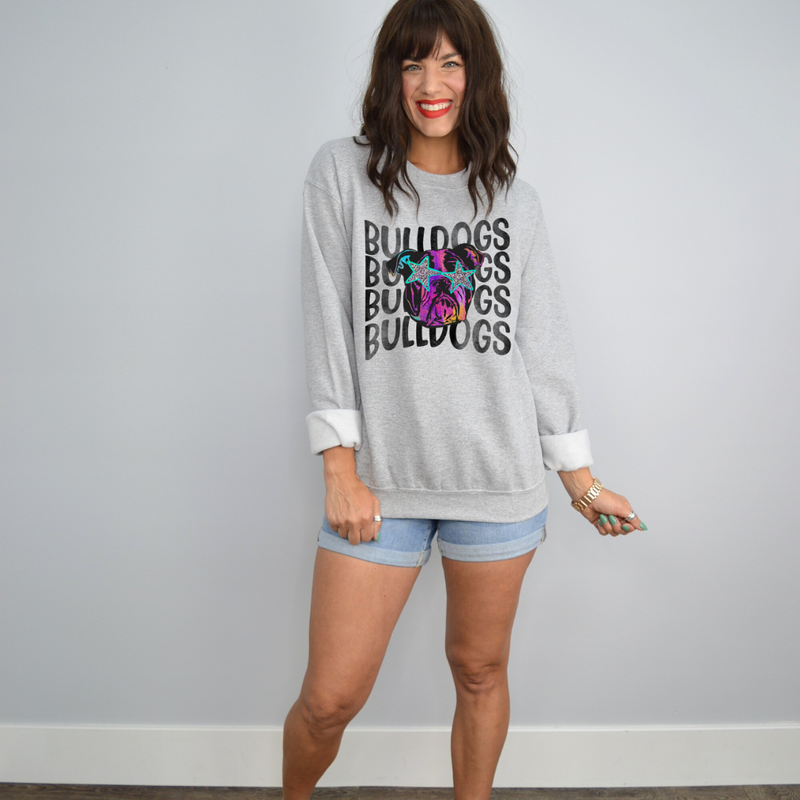 Hazel Blues® |  Bulldogs on Repeat Graphic Sweatshirt